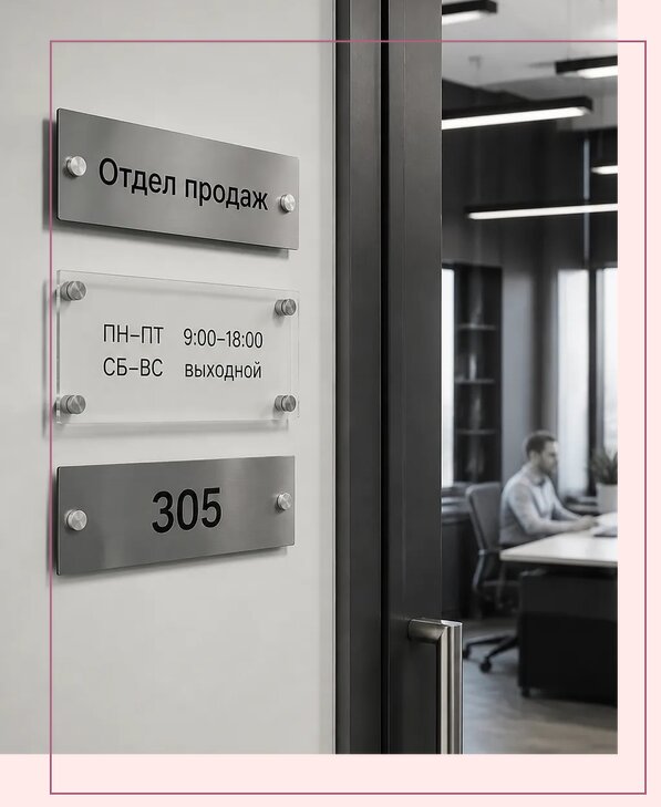 Офисные таблички на дверь в Нижнем Тагиле по цене от 5100 р. | Аванза-Нжн